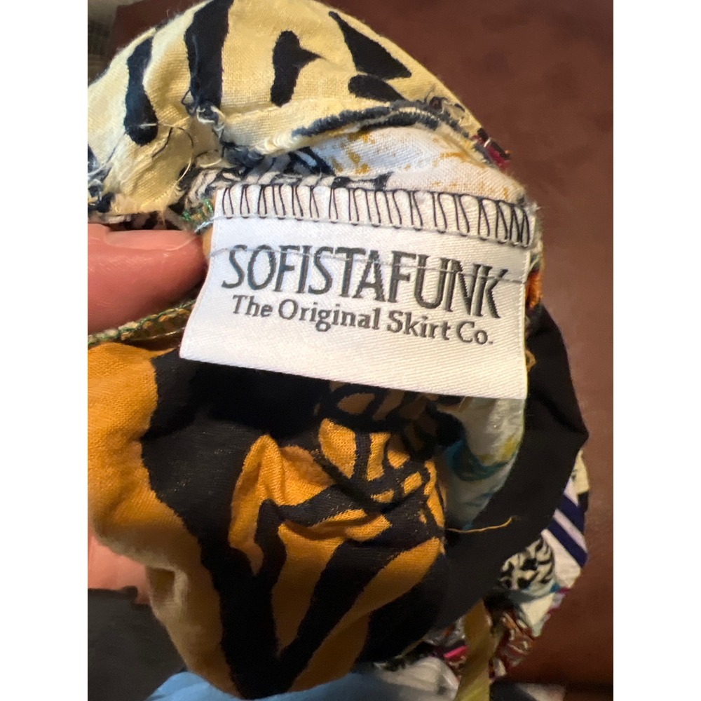 Sofistafunk Patchwork Skirt Womens Multicolor Afr… - image 2